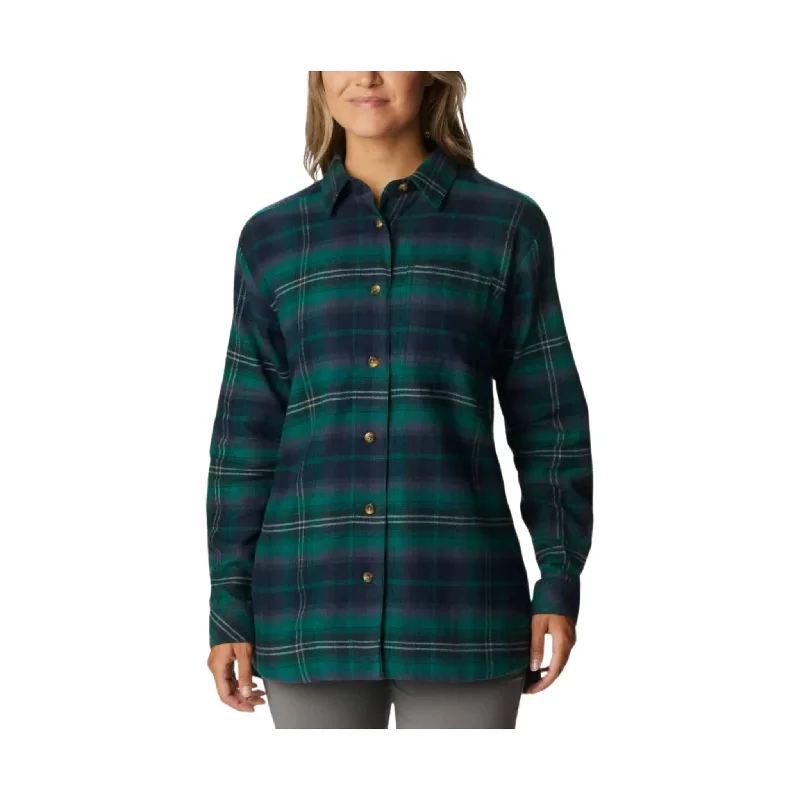 Big Savings Columbia Women's Holly Hideaway Flannel Shirt - Spruce Multi FINAL SALE