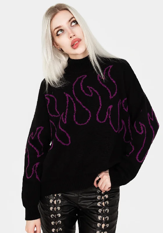 Evening Elegance Blaze Jumper - Purple