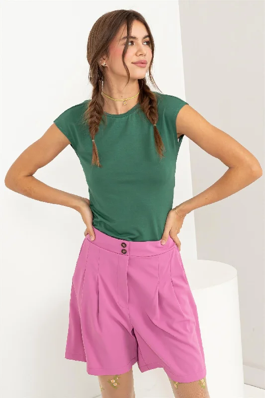 Relaxed Style Deals Green Backless Jersey Top