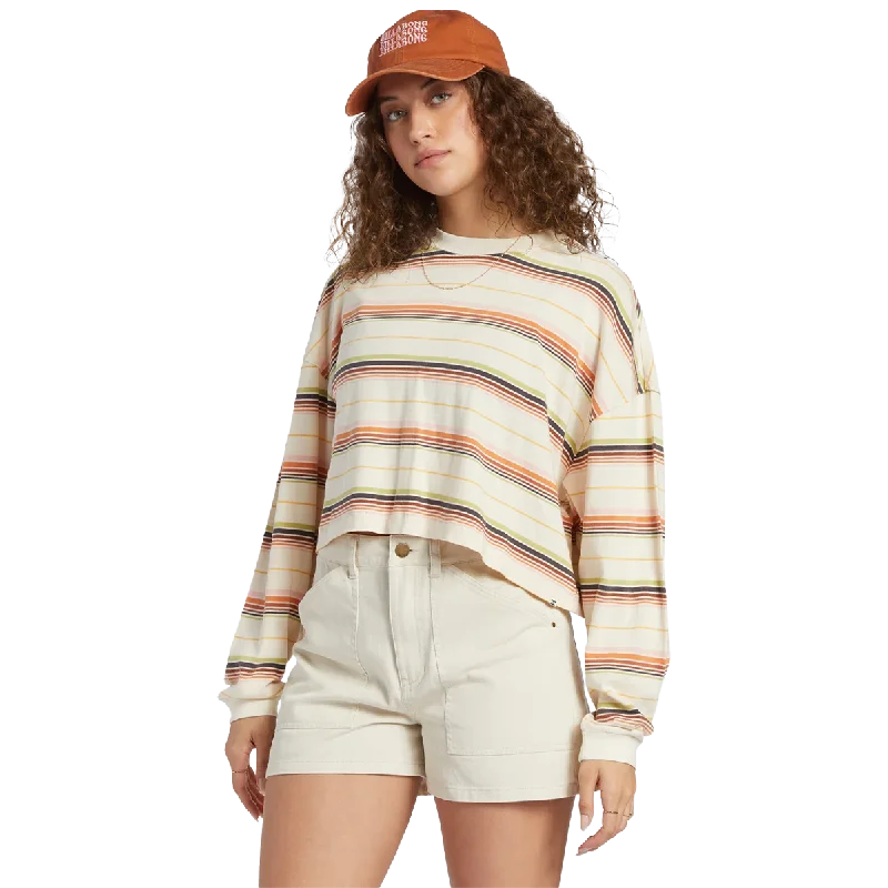 Summer Fashion Women's Beach Boyfriend Stripe Crew