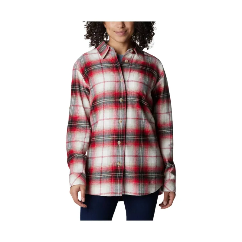 Season Sale Columbia Women's Holly Hideaway Flannel Shirt - Chalk Ombre FINAL SALE