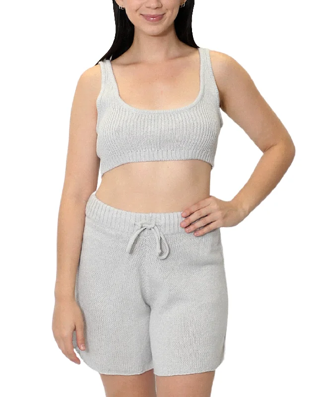 Comfort Meets Fashion Ribbed Knit Bralette Top