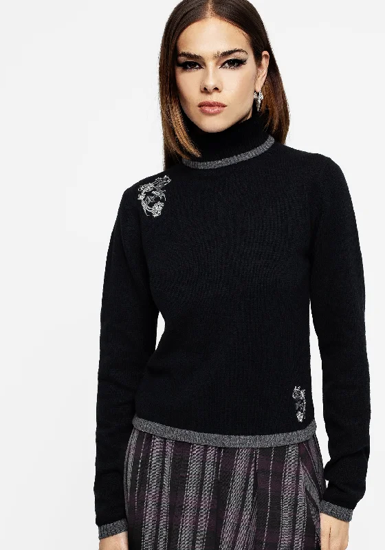 Stupidly Low Prices Vampyrum Bat Embroidered Knit Jumper