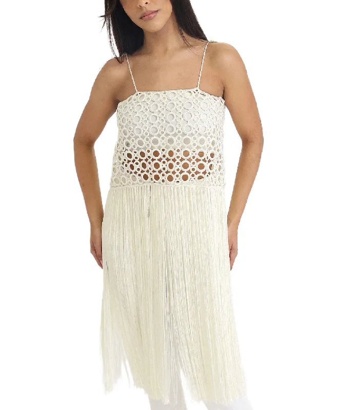 Classic Modern Offers Crochet Top w/ Fringe