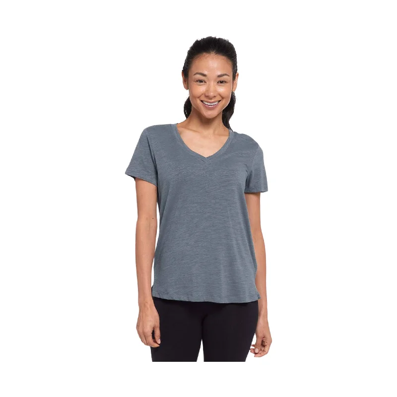 Buy More, Save More Tasc Women's NOLA V Neck T Shirt - Storm - ONLINE STORE CREDIT/EXCHANGE ONLY