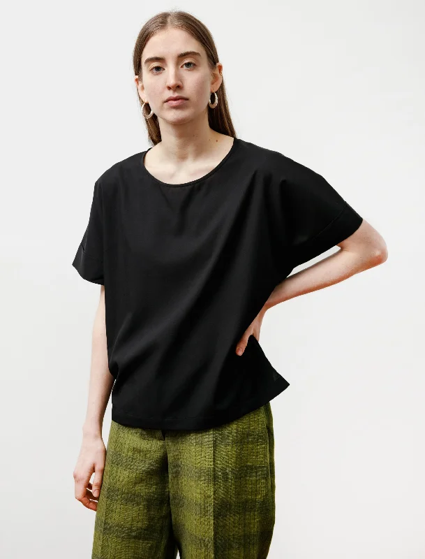 Feminine Luxe Style Sale Top Ruler Black