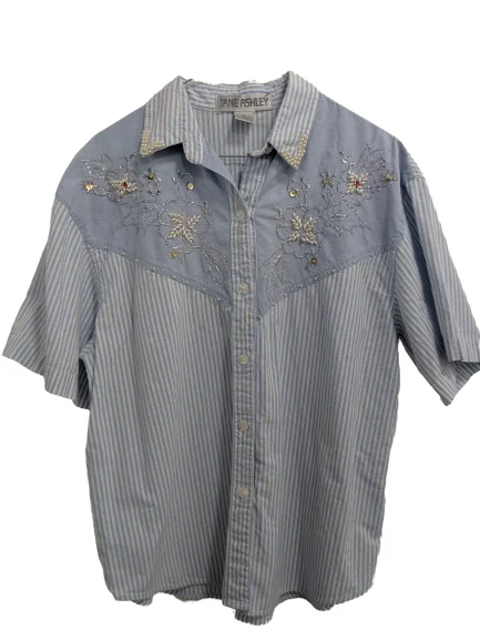 Timeless Elegance Sale [L] Vintage Jane Ashley Beaded Button-Up Shirt