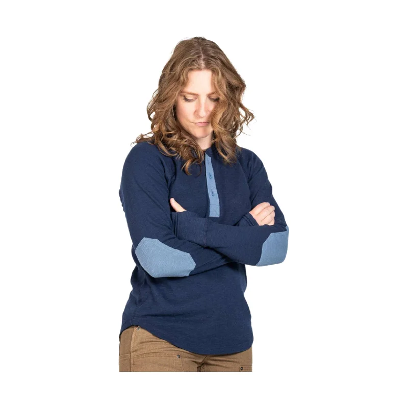 Casual Chic Dovetail Women's Rugged Thermal Henley - Navy