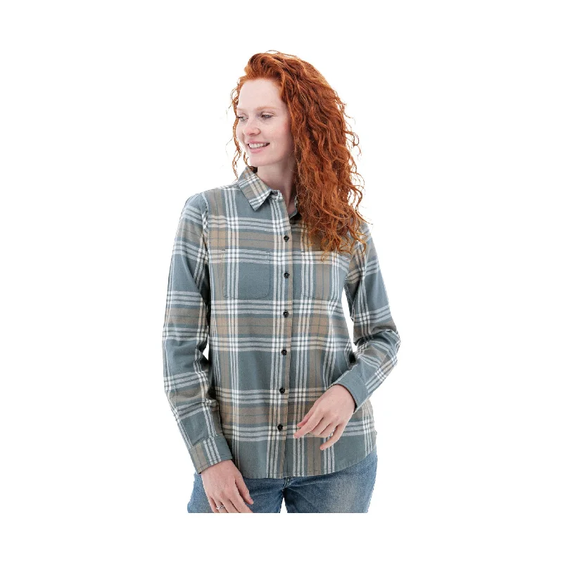 Cool Prices Old Ranch Women's Salina Organic Plaid Shirt - Smoke Blue - ONLINE STORE CREDIT/EXCHANGE ONLY