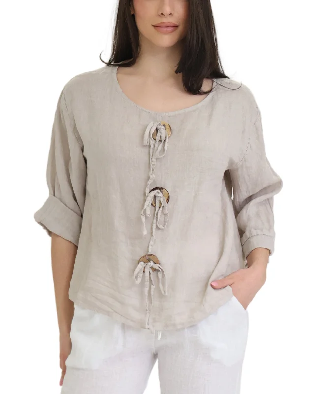 Polished Style Deals Linen Top