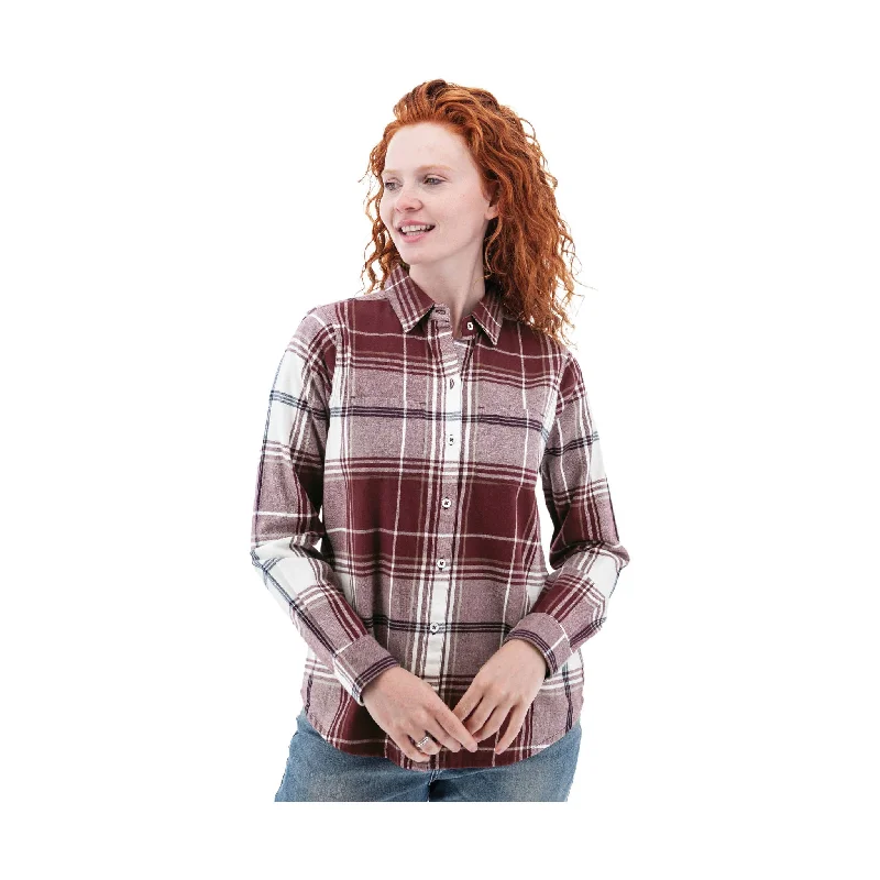 Hot Styles Old Ranch Women's Salina Organic Plaid Shirt - Mahogany - ONLINE STORE CREDIT/EXCHANGE ONLY