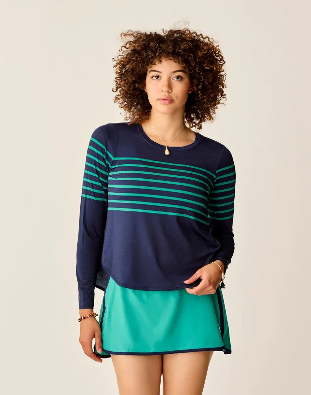 Trend Alert Trek Top: Jade Stripe