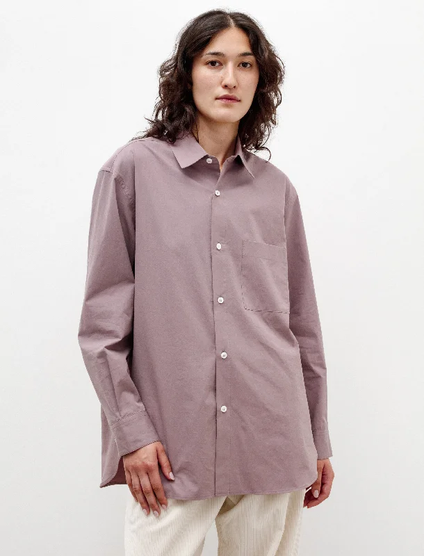 Trendy Looks On Sale Oversized Classic Collar Shirt Mauve