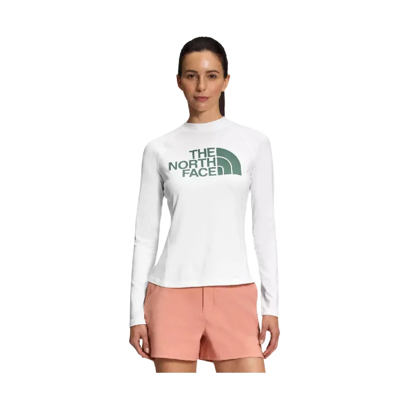 Limited Time Offer The North Face Women's Class V Water Top - TNF White/Laurel Wreath Green - ONLINE STORE CREDIT/EXCHANGE ONLY