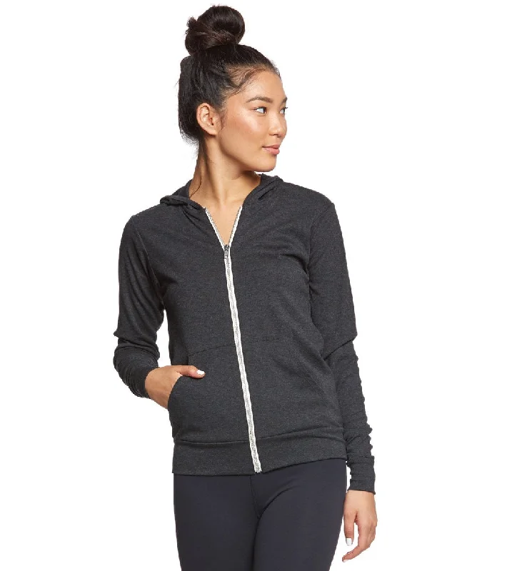 Women's Casual Garments Limited Stock, Big Discounts Bella + Canvas Triblend Full Zip Lightweight Hoodie Charcoal Black