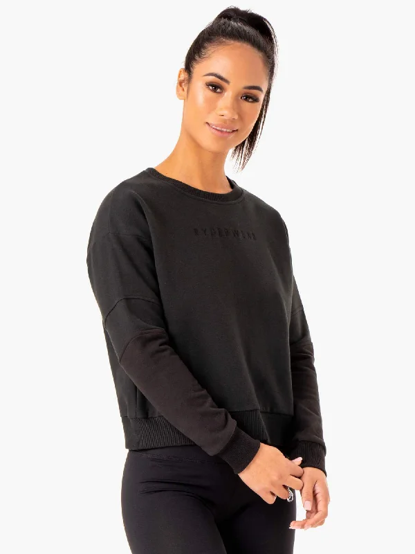 Formal Garments For Women Massive Savings Hybrid Pullover Jumper - Black/Charcoal