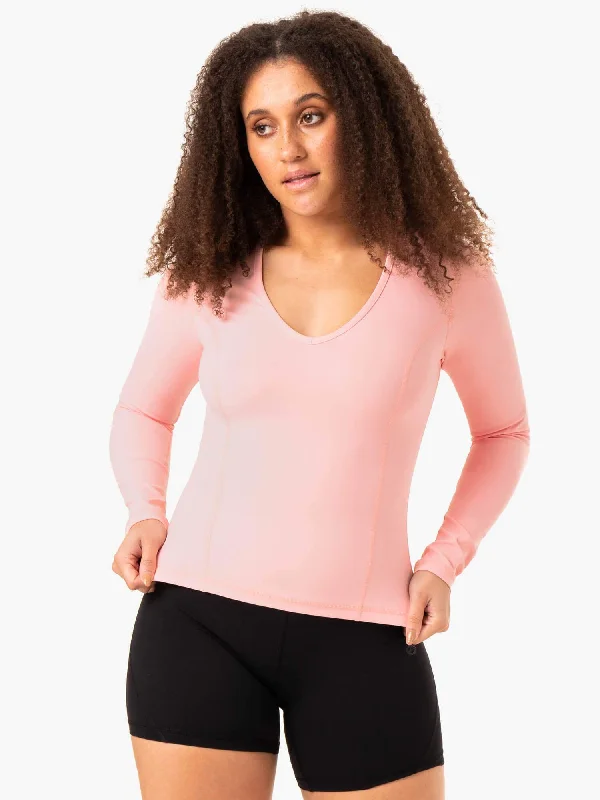 Stylish Outerwear Clothes For Women Cool Prices NKD Align Long Sleeve Training Top - Pink