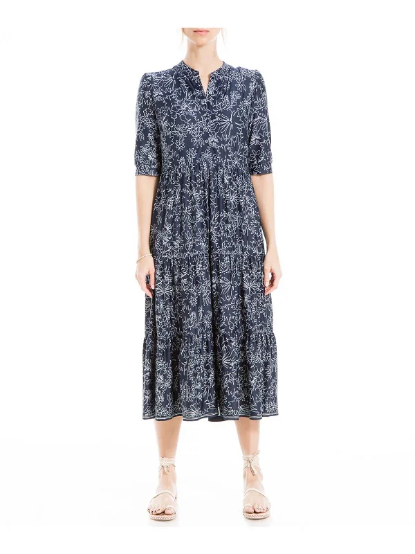 Stylish Women's Attire Style Upgrade Womens Floral Midi Shirtdress