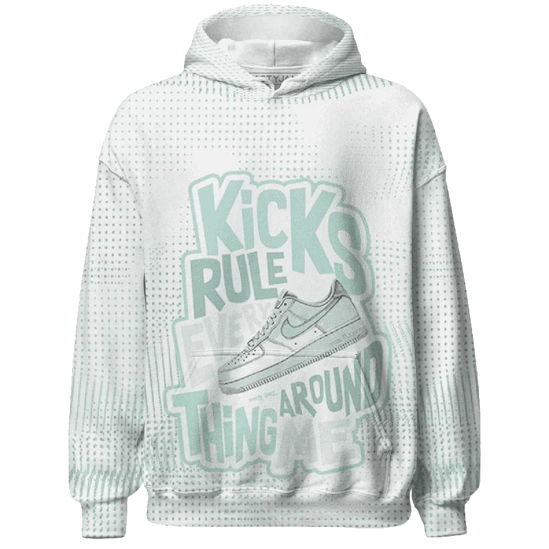 Minimalist Unisex Wardrobe Must-Haves Everyday Elegance Sale NastyJamz AF 1 Low Jade Ice White Hoodie Match Kicks Rule All-Over Print