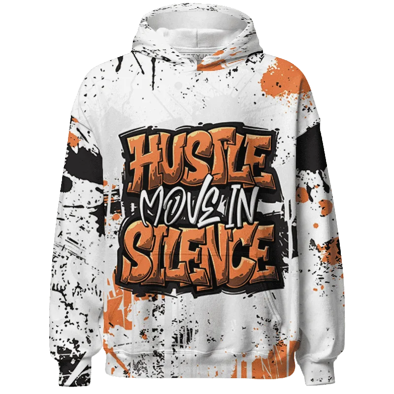 Relaxed-Fit Unisex Clothing Options Get The Latest Trends NastyJamz AM TW White Orange Hoodie Match Hustle Move In Silence All-Over Print