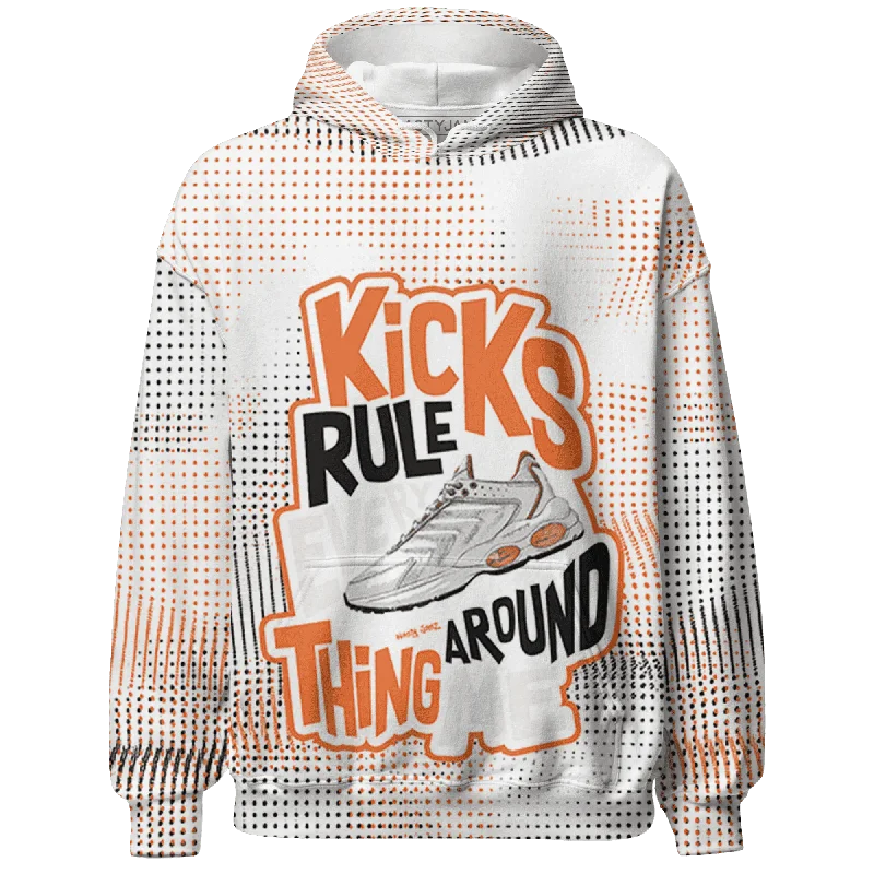 Modern Unisex Wardrobe Staples Hurry Before It'S Gone NastyJamz AM TW White Orange Hoodie Match Kicks Rule All-Over Print