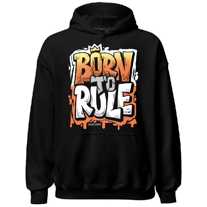 Relaxed-Fit Unisex Fashion For All-Day Comfort Buy More, Save More AM TW White Orange NastyJamz Hoodie Match Born To Rule