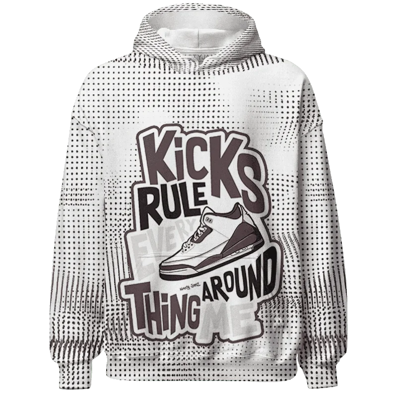 Fashion-Forward Gender-Neutral Outfit Ideas Seasonal Clearance NastyJamz Burgundy Crush 3s Hoodie Match Kicks Rule All-Over Print