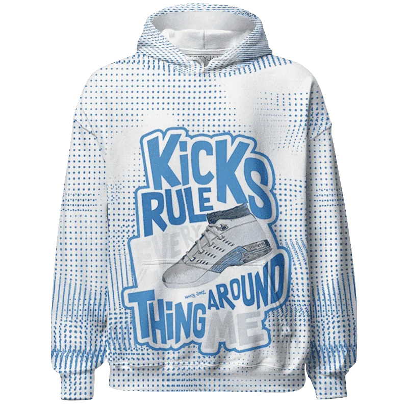 Urban Unisex Fashion Outfits Mega Sale NastyJamz Carolina Blue Univercitii 17s Hoodie Match Kicks Rule All-Over Print