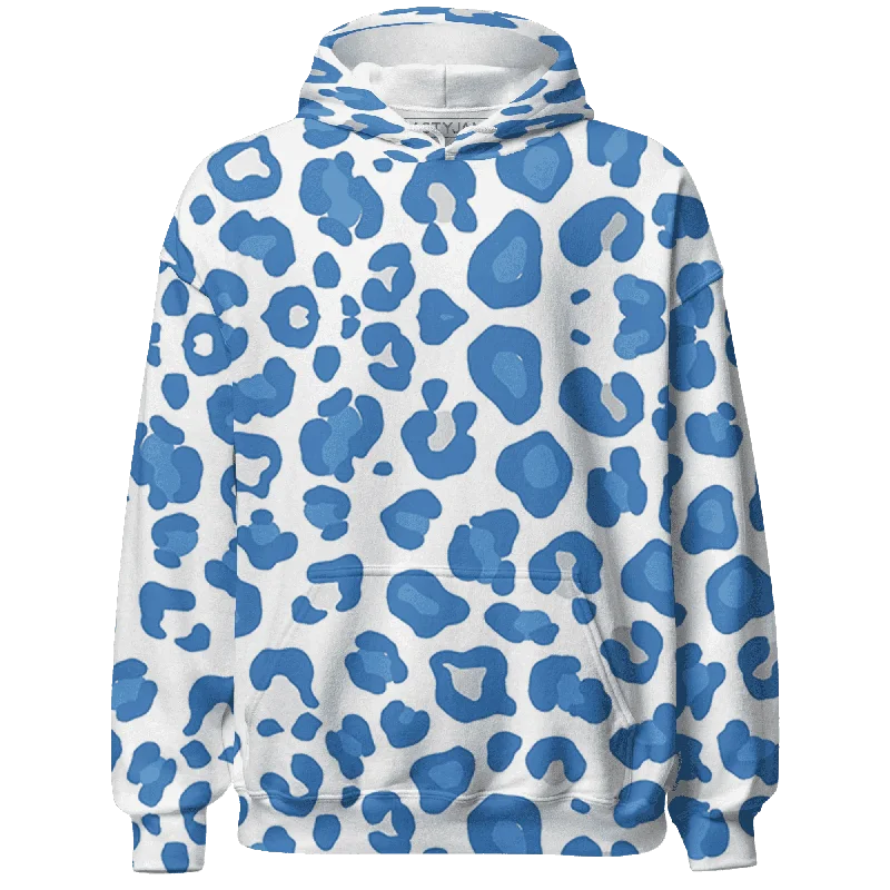 High-Quality Unisex Basics For All Occasions Fashion Forward NastyJamz Carolina Blue Univercitii 17s Hoodie Match Leopard Pattern All-Over Print