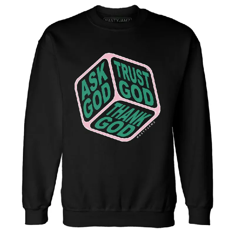 Relaxed-Fit Unisex Clothing Options Statement Fashion Offers Dunk Soft Pink Malachite NastyJamz Sweatshirt Match Trust God