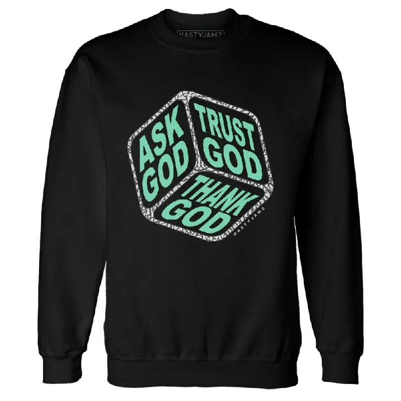 Unisex Everyday Fashion Essentials Best Deals Of The Season Green Glow 3s NastyJamz Sweatshirt Match Trust God