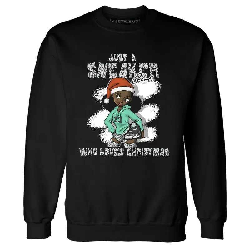 Functional And Stylish Unisex Wear Stylish Savings Green Glow 3s NastyJamz Sweatshirt Match Xmas Sneaker Girl