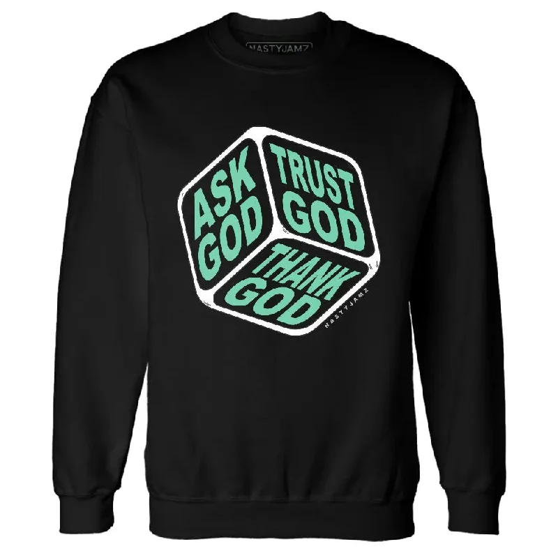 Stylish Unisex Outfit Ideas Romantic Fashion Discounts High OG Green Glow 1s NastyJamz Sweatshirt Match Trust God