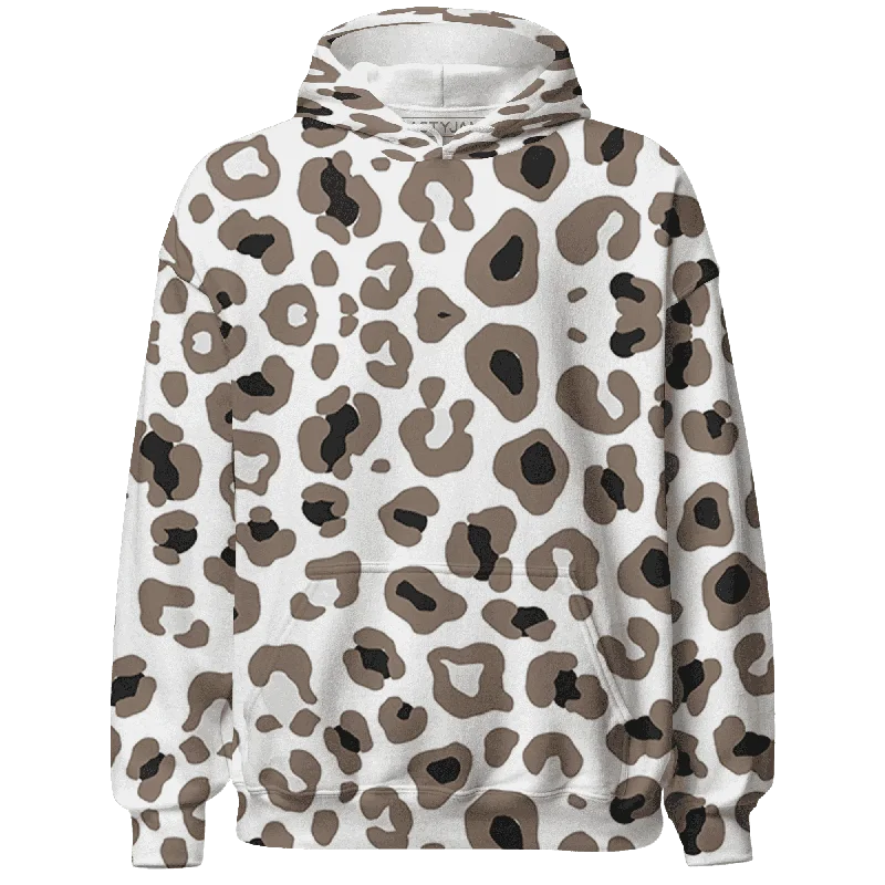 High-Quality Unisex Fashion Basics Sleek Style Discounts NastyJamz Low Mocha 1s Hoodie Match Leopard Pattern All-Over Print