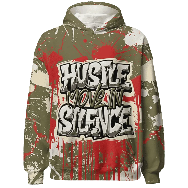 Trendy Unisex On-Trend Fashion Offers NastyJamz Medium Olive 1s Hoodie Match Hustle Move In Silence All-Over Print