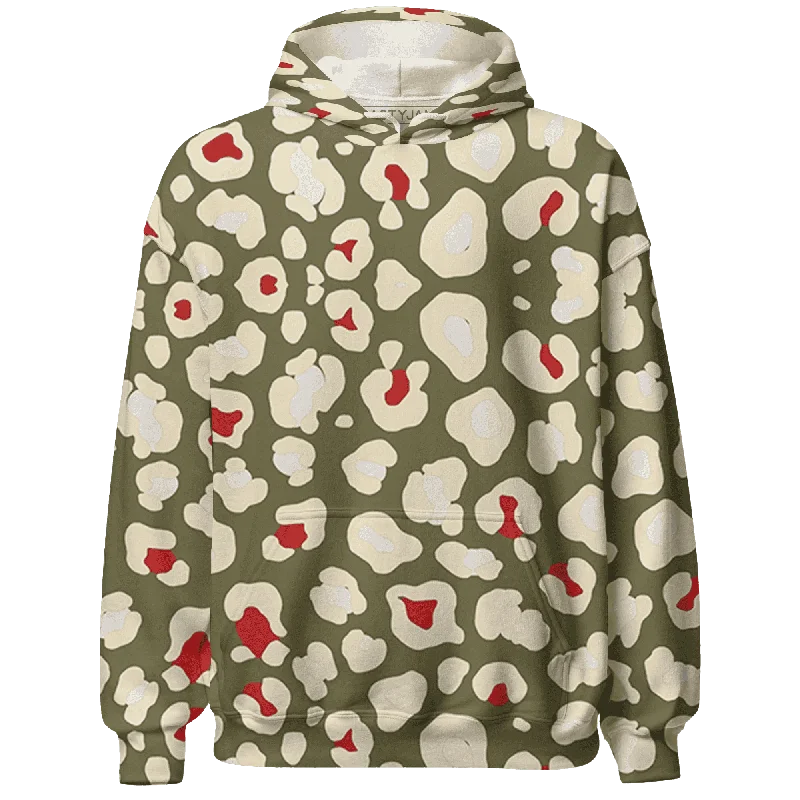 Functional And Stylish Unisex Wear Cozy Chic Promotions NastyJamz Medium Olive 1s Hoodie Match Leopard Pattern All-Over Print