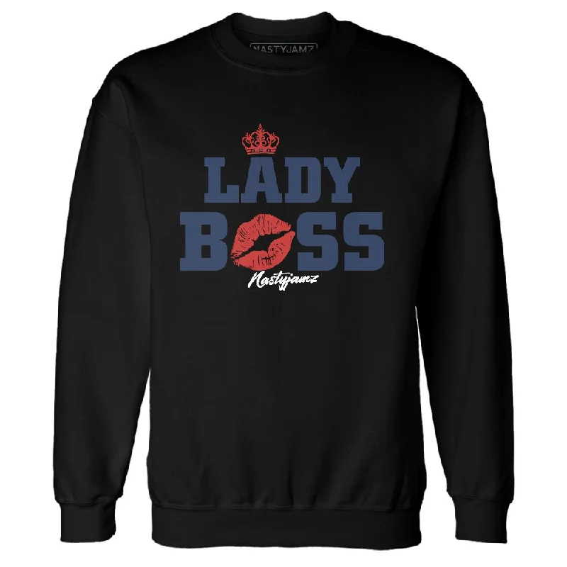 Fashion-Forward Gender-Neutral Outerwear Latest Trends VaporMax Gold Navy Midnight NastyJamz Sweatshirt Match Lady Boss