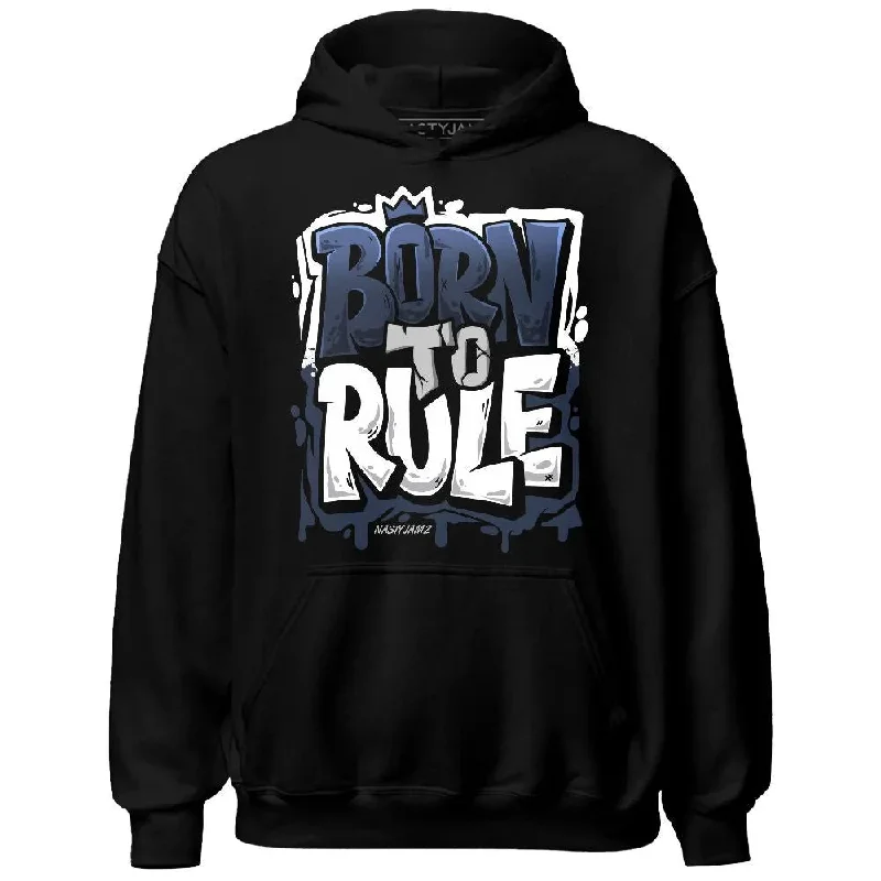 Stylish Unisex Outfit Ideas Comfortable Chic White Navy 6s NastyJamz Hoodie Match Born To Rule